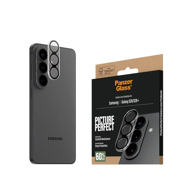 Ochranný kryt objektívu PicturePerfect pre Samsung Galaxy S26/S26+, čierna