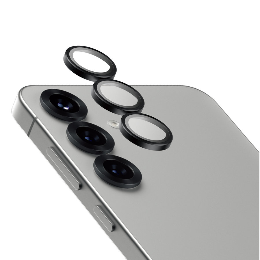 Ochranný kryt objektívu Hoops Ceramic pre Samsung Galaxy S25+, čierna