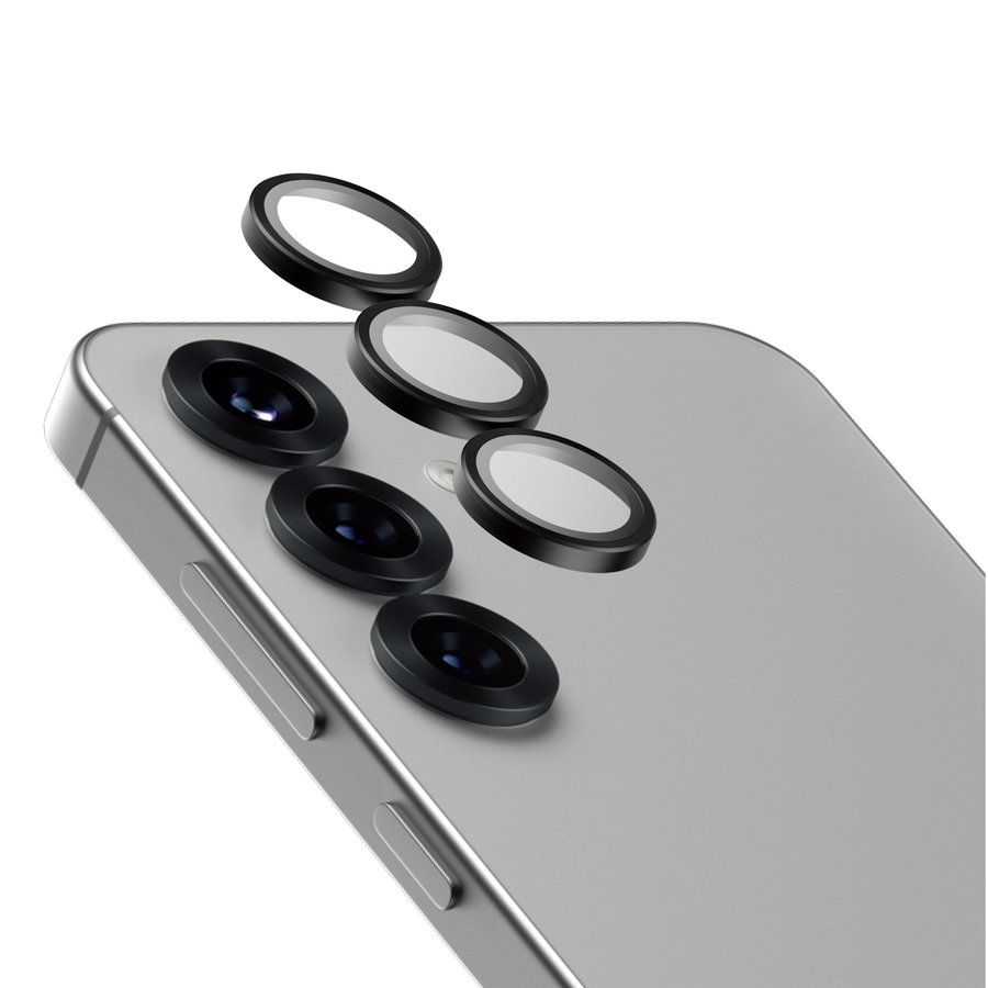 Ochranný kryt objektívu Hoops Ceramic pre Samsung Galaxy S25, čierna