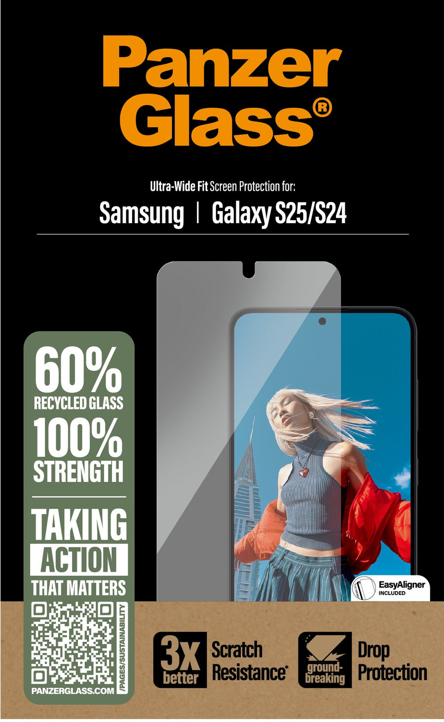 Tvrdené sklo UWF s aplikátorom pre Samsung Galaxy S25, číra