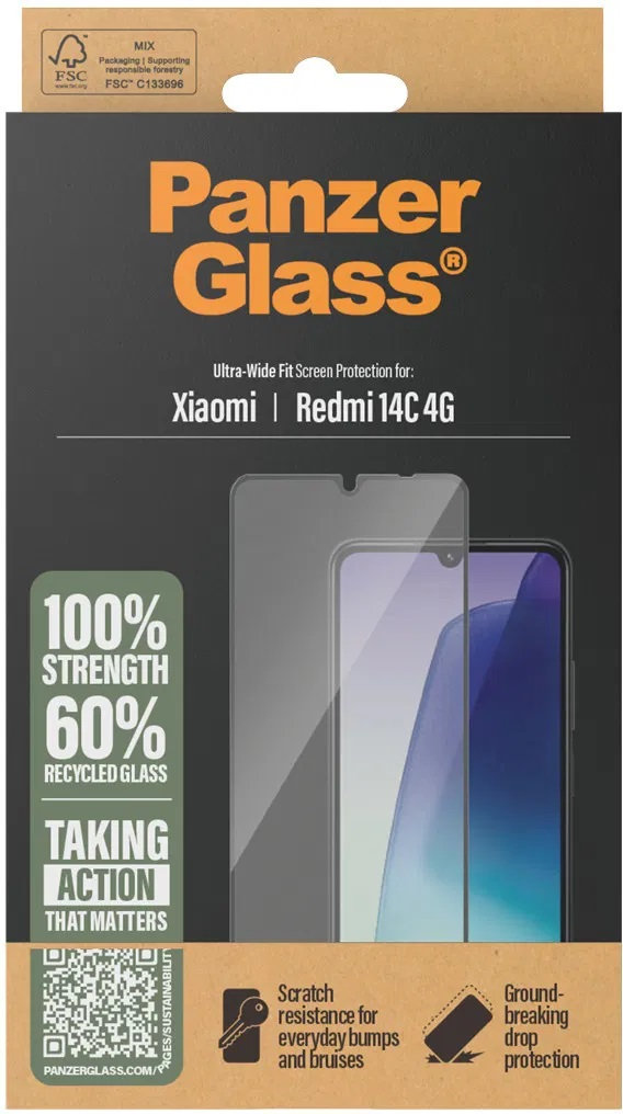 Tvrdené sklo UWF pre Xiaomi Redmi 14C 4G, číra