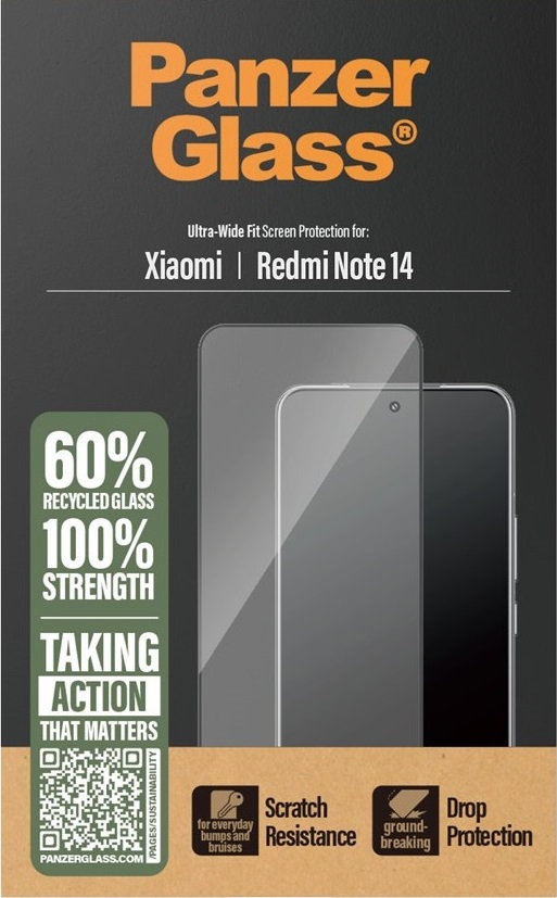 Tvrdené sklo UWF pre Xiaomi Redmi Note 14, čierna