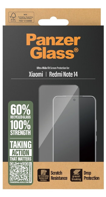 Tvrdené sklo UWF pre Xiaomi Redmi Note 14, čierna