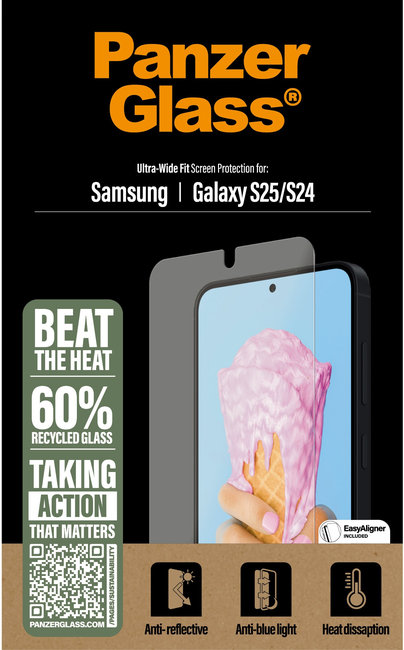 Tvrdené sklo UWF All-in-One s aplikátorom pre Samsung Galaxy S25, číra