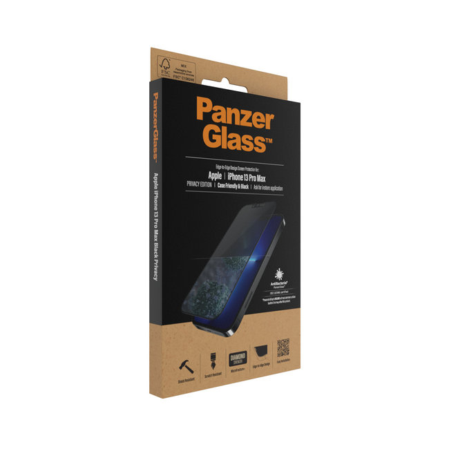 Tvrdené sklo Case Friendly Privacy AB pre iPhone 13 Pro Max, čierna