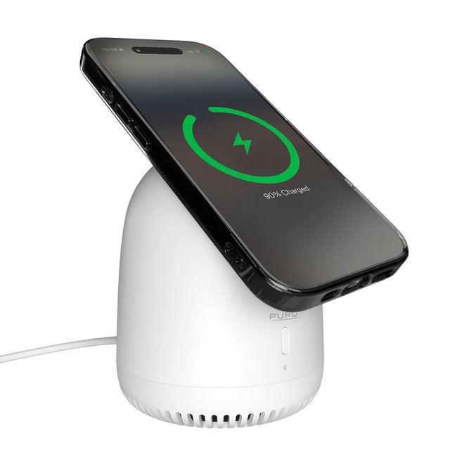 PURO - Bezdrôtový reproduktor a nabíjacia základňa MagTune, biela