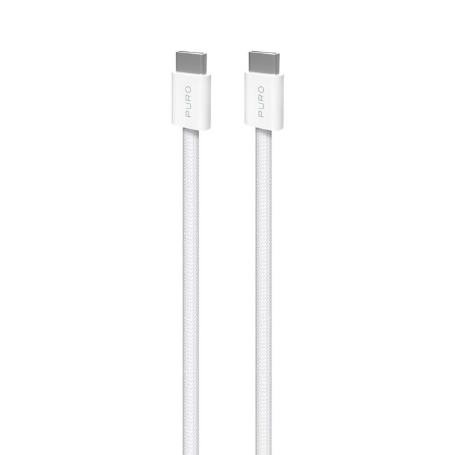 PURO - Kábel USB-C/USB-C, 240 W, Fabrik FABK4, 2 m, biela