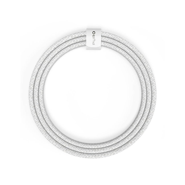 PURO - Kábel USB-C/USB-C, 240 W, Fabrik FABK4, 2 m, biela