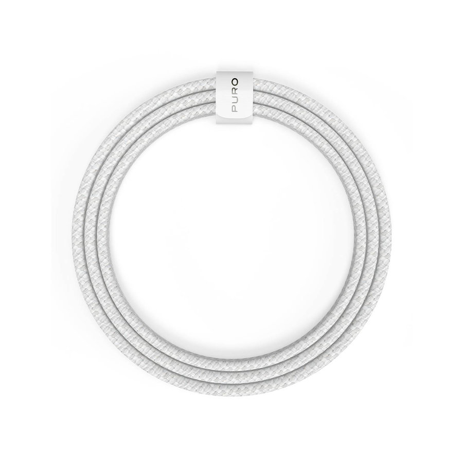 PURO - Kábel USB-C/USB-C, 240 W, Fabrik FABK4, 2 m, biela