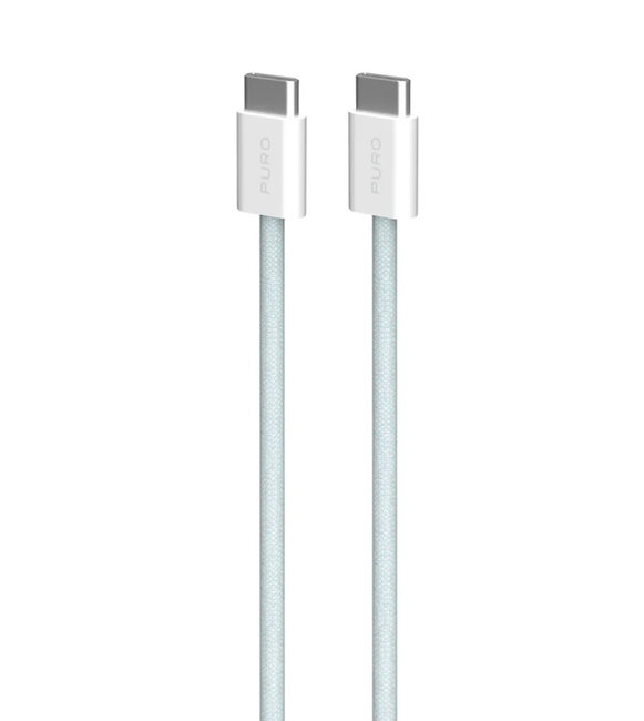 PURO - Kábel USB-C/USB-C, 60 W, Fabrik FABK4, 1,5 m, svetlá modrá