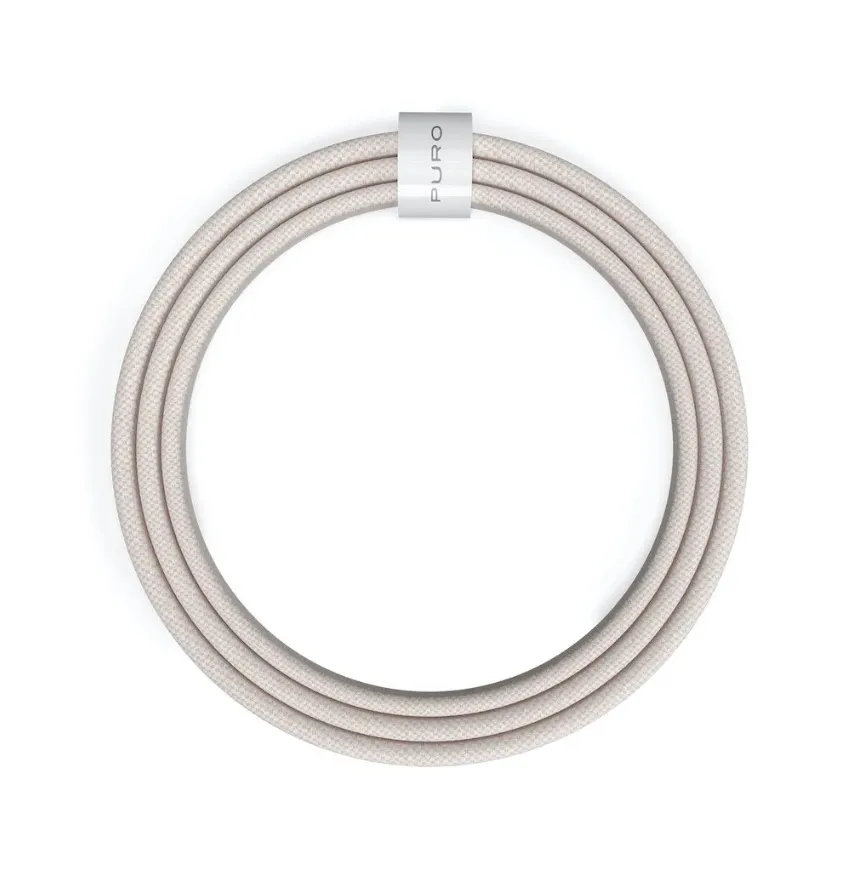 PURO - Kábel USB-C/USB-C, 60 W, Fabrik FABK4, 1,5 m, ružová