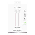 PURO - Kábel USB-C/USB-C, 60 W, Fabrik FABK4, 1,5 m, ružová