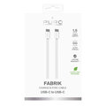 PURO - Kábel USB-C/USB-C, 60 W, Fabrik FABK4, 1,5 m, biela