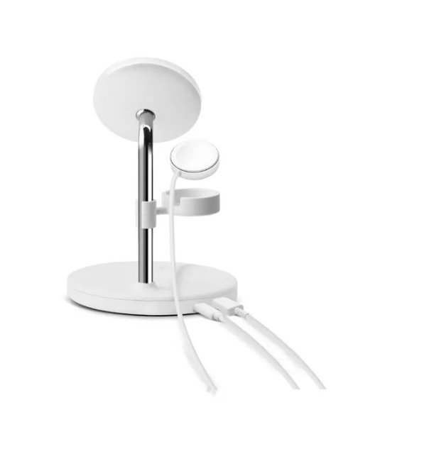 PURO - Bezdrôtová nabíjacia stanica 3v1, magnetická, biela