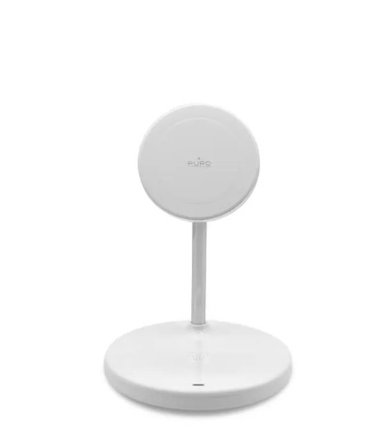 PURO - Bezdrôtová nabíjacia stanica 3v1, magnetická, biela