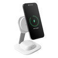 PURO - Bezdrôtová nabíjacia stanica Stand Mag, 2x1, 15 W, biela
