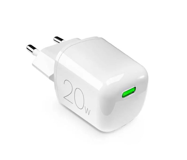 PURO - Cestovný adaptér MiniPro USB-C, GaN, 20 W, biela