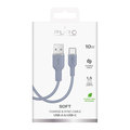PURO - Kábel USB-C/USB-A, 60 W, Soft, 1,5 m, svetlá modrá