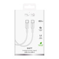 PURO - Kábel USB-C/USB-C, 60 W, Soft, 1,5 m, biela