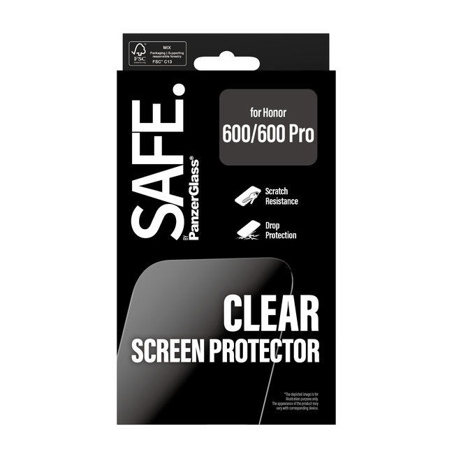 SAFE - Tvrdené sklo UWF pre Honor 600/600 Pro, čierna