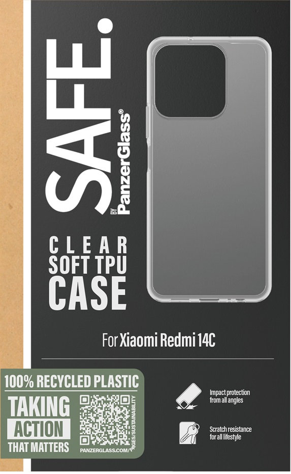 SAFE - Puzdro TPU pre Xiaomi Redmi 14C, transparentná