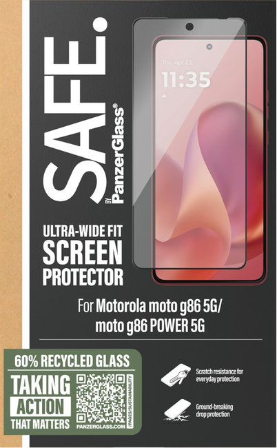 SAFE - Tvrdené sklo UWF pre Motorola Moto G86 Power, čierna