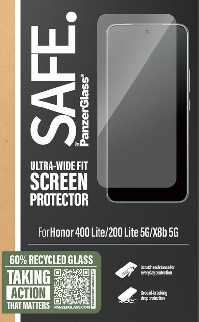 SAFE - Tvrdené sklo UWF pre Honor 400 Lite, čierna