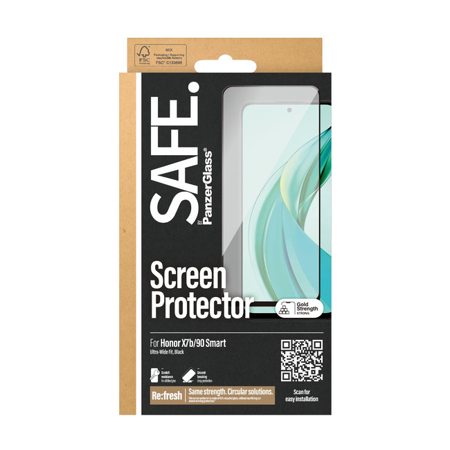 SAFE - Tvrdené sklo UWF pre Honor 90 Smart, čierne