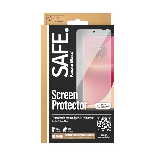 SAFE - Tvrdené sklo UWF pre Motorola Moto G85 5G/Edge 50 Fusion, čierna