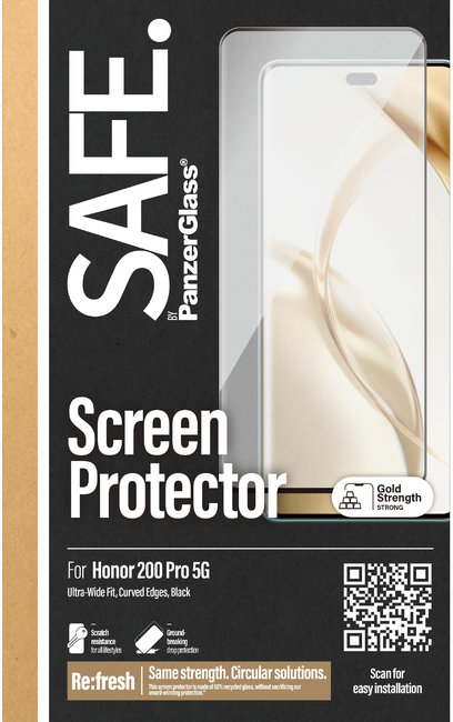 SAFE - Tvrdené sklo UWF pre Honor 200 Pro, čierna