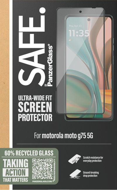 SAFE - Tvrdené sklo UWF pre Motorola Moto G75 5G, čierna