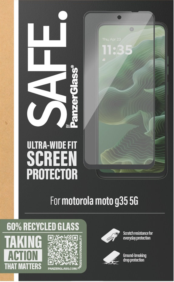 SAFE - Tvrdené sklo pre Motorola Moto G35, čierna