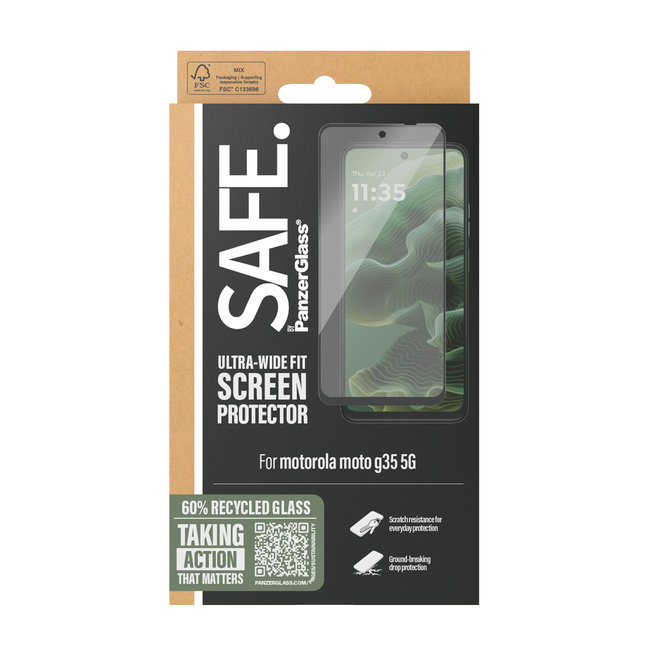 SAFE - Tvrdené sklo pre Motorola Moto G35, čierna