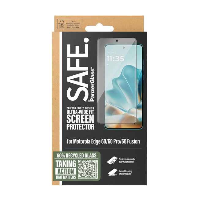 SAFE - Tvrdené sklo UWF pre Motorola Edge 60 Neo, čierna