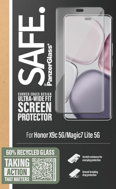 SAFE - Tvrdené sklo UWF pre Honor X9c 5G/Magic7 Lite 5G, čierna