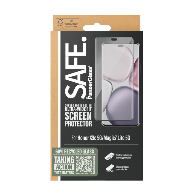 SAFE - Tvrdené sklo UWF pre Honor X9c 5G/Magic7 Lite 5G, čierna
