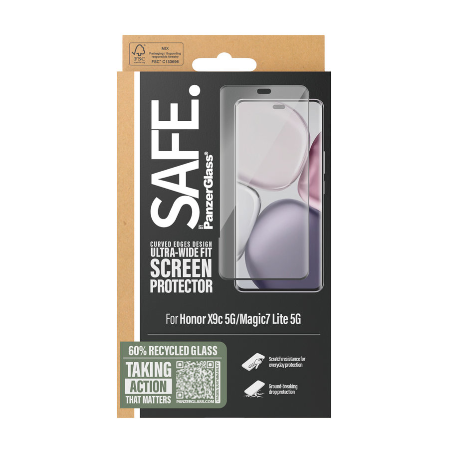 SAFE - Tvrdené sklo UWF pre Honor X9c 5G/Magic7 Lite 5G, čierna