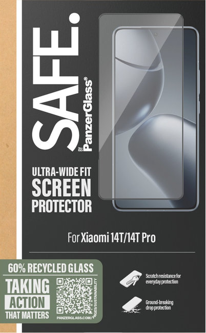 SAFE - Tvrdené sklo UWF pre Xiaomi 14T/14T Pro, čierna