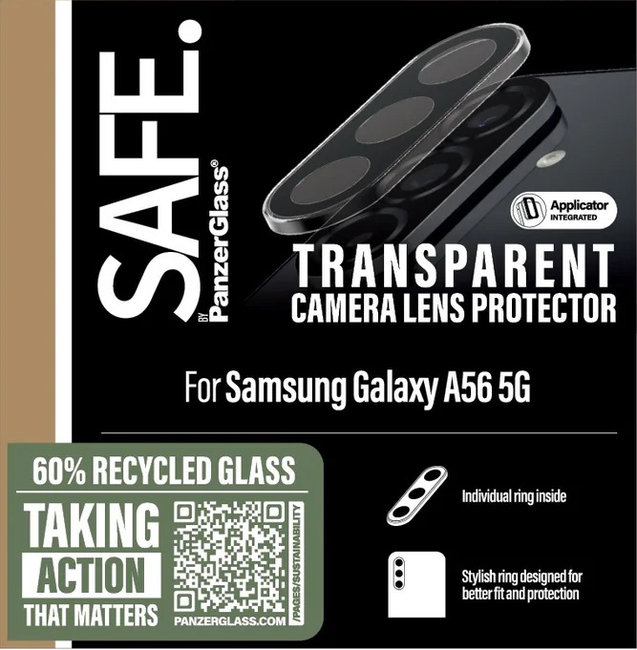 SAFE - Ochranný kryt objektívu pre Samsung Galaxy A56 5G, transparentná