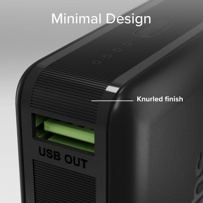 SBS - PowerBank 10000 mAh 20 W, Power Delivery, NanoTube, USB-C/USB-A, čierna