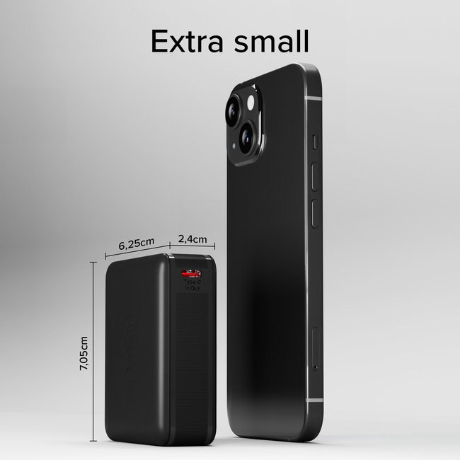 SBS - PowerBank 10000 mAh 20 W, Power Delivery, NanoTube, USB-C/USB-A, čierna