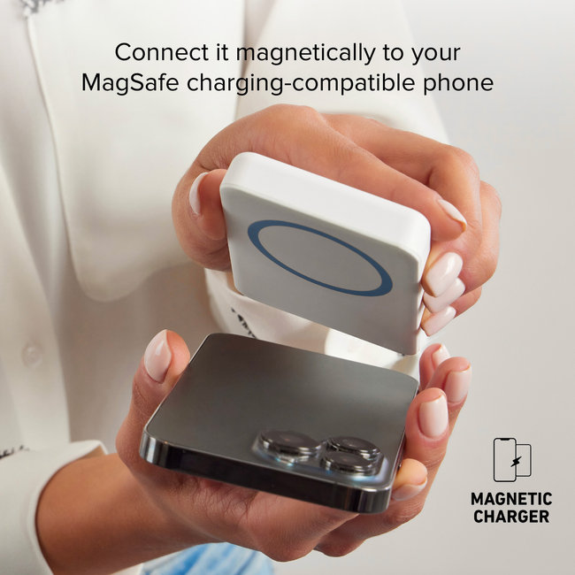 SBS - PowerBank 5000 mAh 10 W, kompatibilná s MagSafe, Mag Power, USB-C, čierna