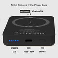 SBS - PowerBank 5000 mAh 10 W, kompatibilná s MagSafe, Mag Power, USB-C, čierna
