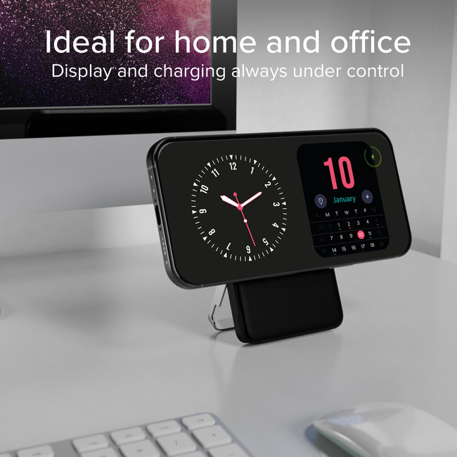 SBS - PowerBank 5000 mAh 20 W, Power Delivery, Mag Stand, čierna