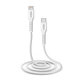 SBS - Kábel USB-C/MFI Lightning, 18 W, 1 m, biela