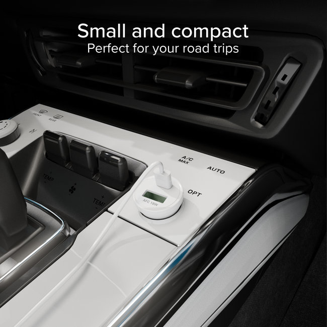 SBS - Autonabíjačka USB-C PD 20 W/USB-A AFC 18 W, biela