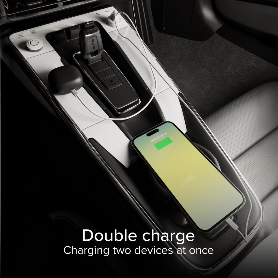 SBS - Autonabíjačka USB-C PD 20 W/USB-A AFC 18 W, biela