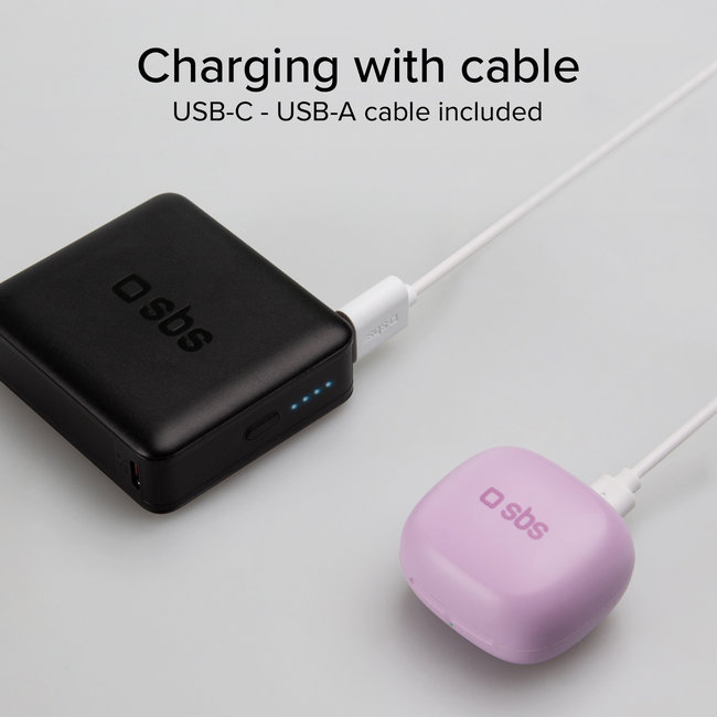 SBS - Bezdrôtové slúchadlá OWS Air Buds, ružová