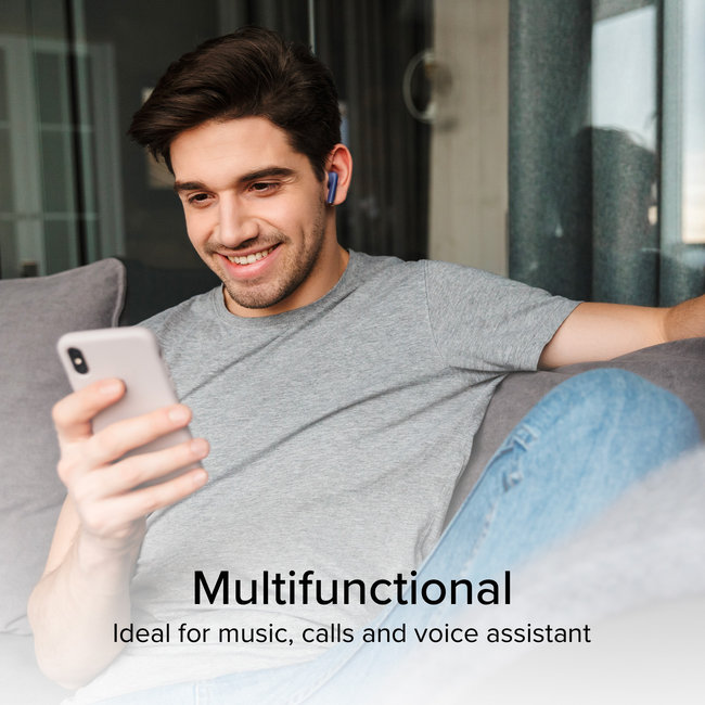 SBS - Bezdrôtové slúchadlá TWS One Color, modrá