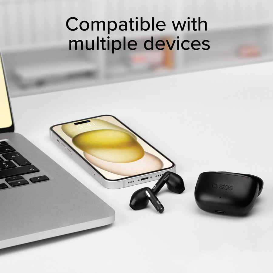 SBS - Bezdrôtové slúchadlá TWS Go Pods, čierna